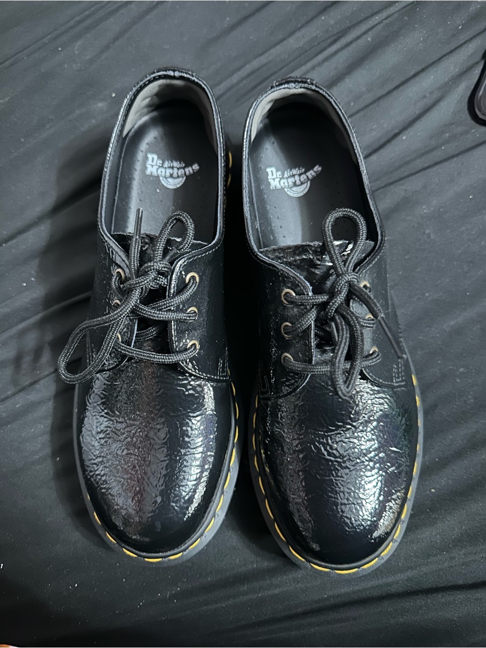 Dr. Martens Black Patent Lace-Up Shoes